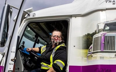 Trucker hauls message as essential as her freight