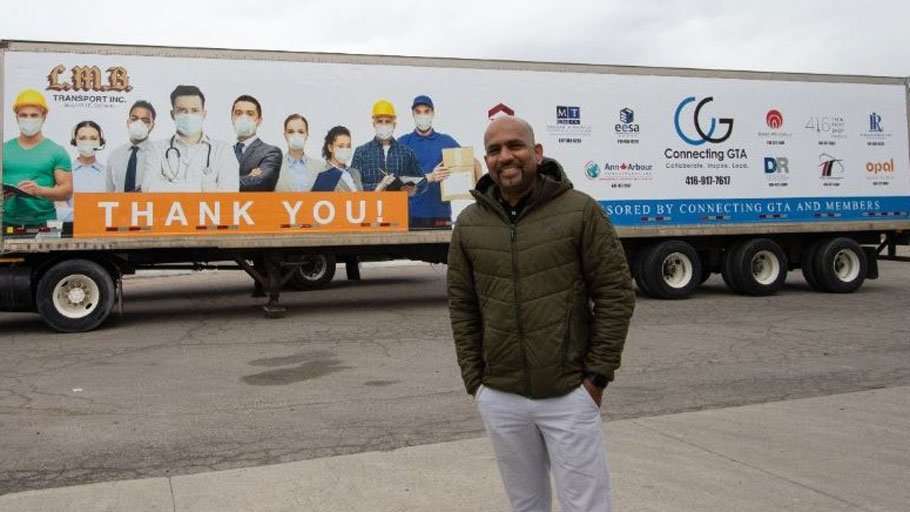 Trucking salutes frontline workers with trailer graphics